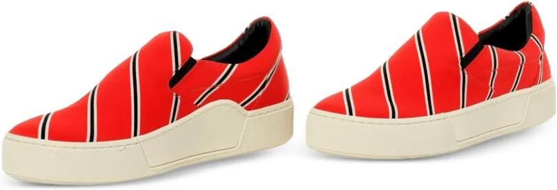 Balenciaga Gestreepte slip-on jurk Rood - Foto 3