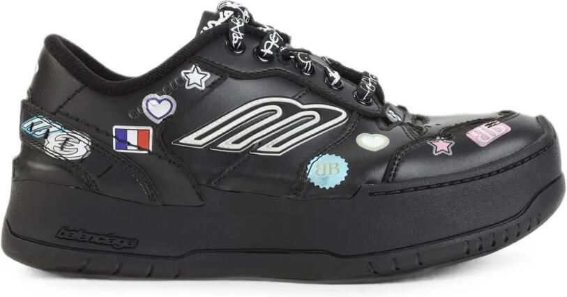 Balenciaga Hamptons Stickers patch-detail platform sneakers Zwart