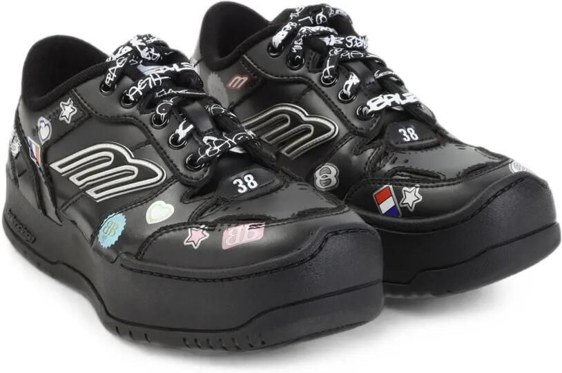 Balenciaga Hamptons Stickers patch-detail platform sneakers Zwart - Foto 3