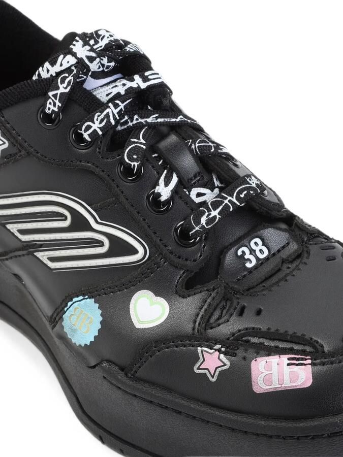 Balenciaga Hamptons Stickers patch-detail platform sneakers Zwart - Foto 2