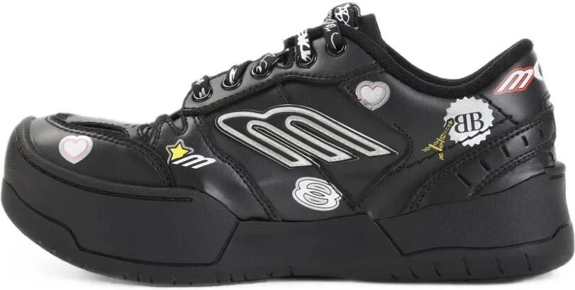 Balenciaga Hamptons Stickers patch-detail platform sneakers Zwart - Foto 4