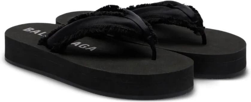 Balenciaga Jet Lag sandalen met gerafelde randen Zwart - Foto 4