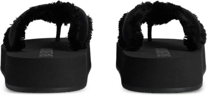 Balenciaga Jet Lag sandalen met gerafelde randen Zwart - Foto 3