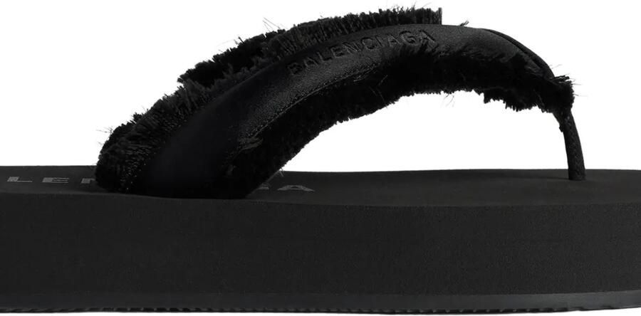 Balenciaga Jet Leg teenslippers met franje Zwart - Foto 2
