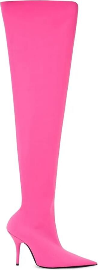 Balenciaga Knielaarzen met puntige neus Roze