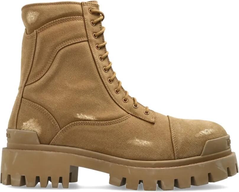 Balenciaga Laarzen met veters en zool Beige