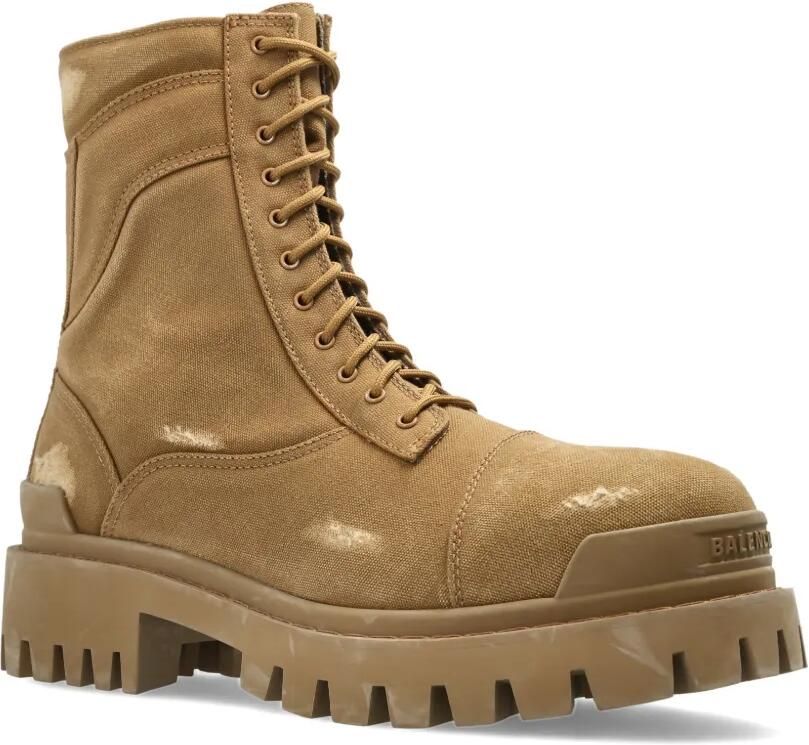 Balenciaga Laarzen met veters en zool Beige - Foto 4