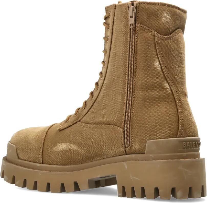 Balenciaga Laarzen met veters en zool Beige - Foto 2