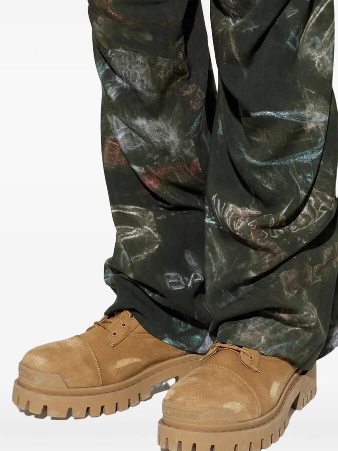 Balenciaga Laarzen met veters en zool Beige - Foto 3