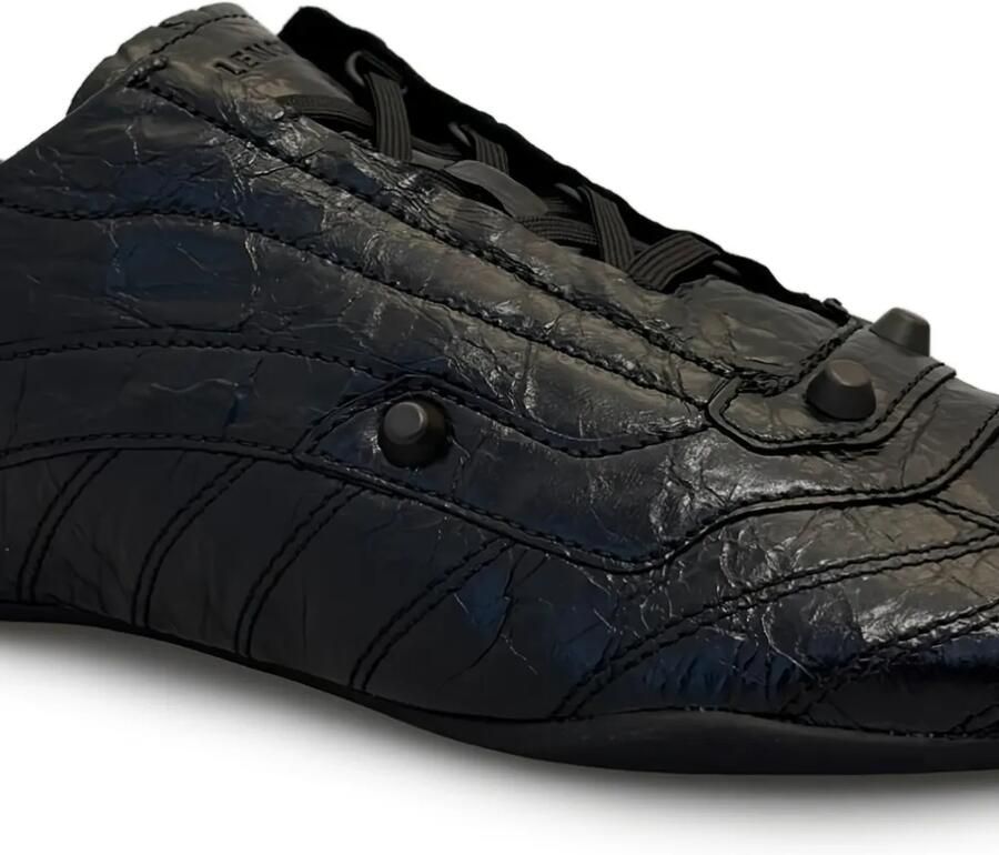 Balenciaga Leren sneakers met gekreukt effect en studs Zwart - Foto 2