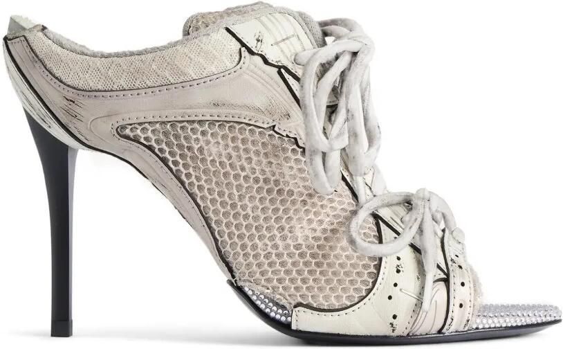 Balenciaga Mesh muiltjes met veters Beige - Foto 2