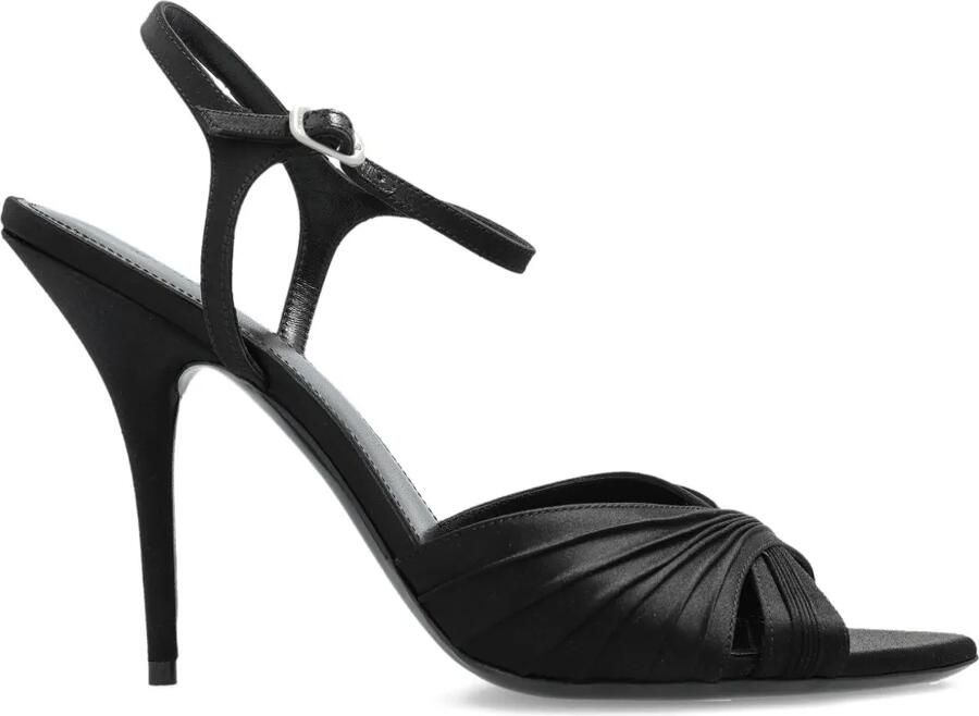 Balenciaga Plissé Dynas sandalen met hak Zwart