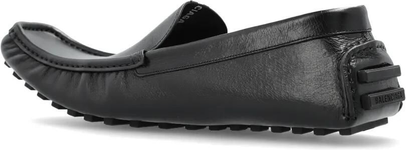 Balenciaga Portofino leren loafers met ruches Zwart - Foto 4