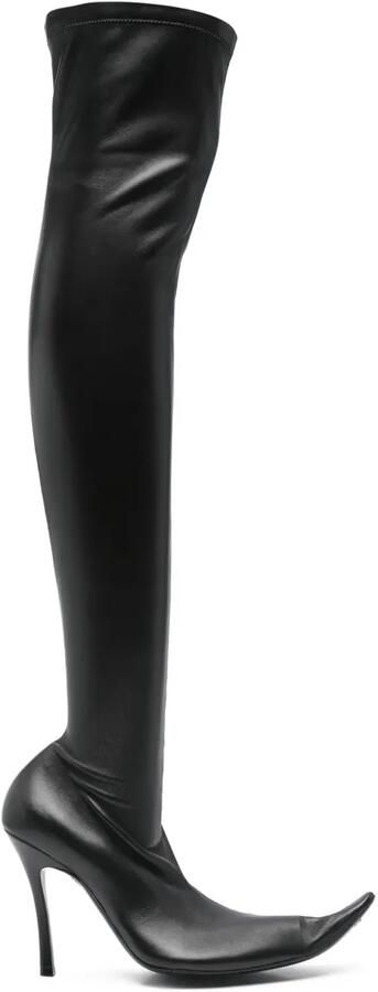 Balenciaga Poulaine overknee laarzen Zwart