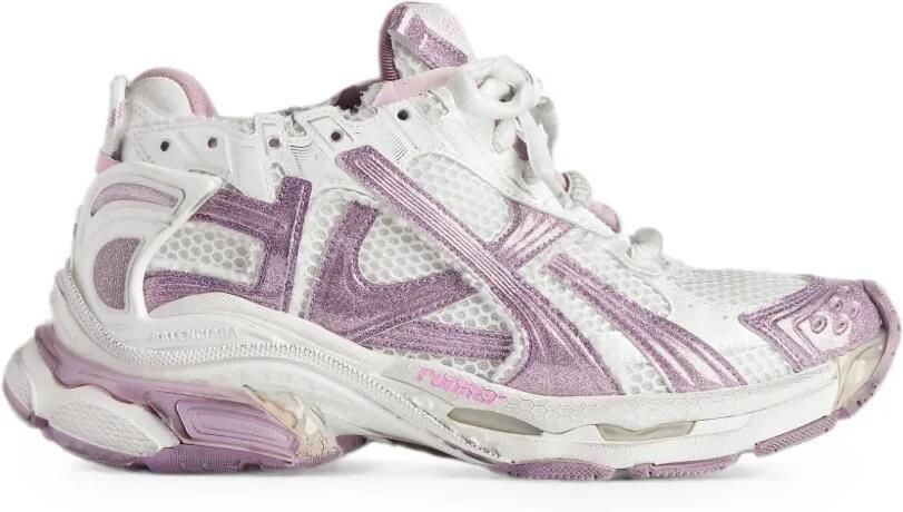 Balenciaga Runner sneakers met glitters Wit