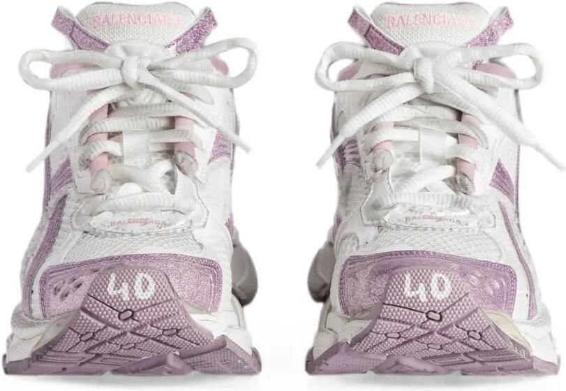Balenciaga Runner sneakers met glitters Wit - Foto 4