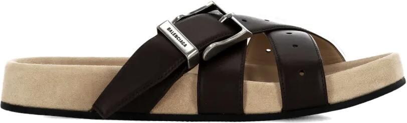 Balenciaga Sandalen met gespsluiting en bandjes Bruin
