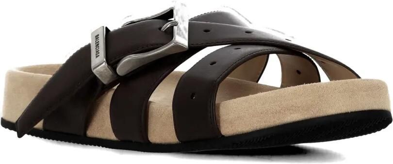 Balenciaga Sandalen met gespsluiting en bandjes Bruin - Foto 3