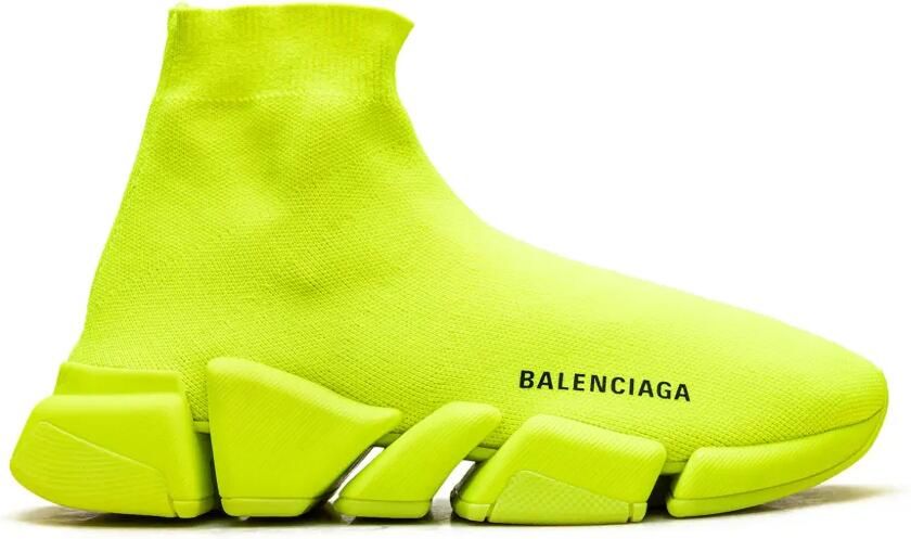 Balenciaga Speed 2.0 gebreide sneakers Geel