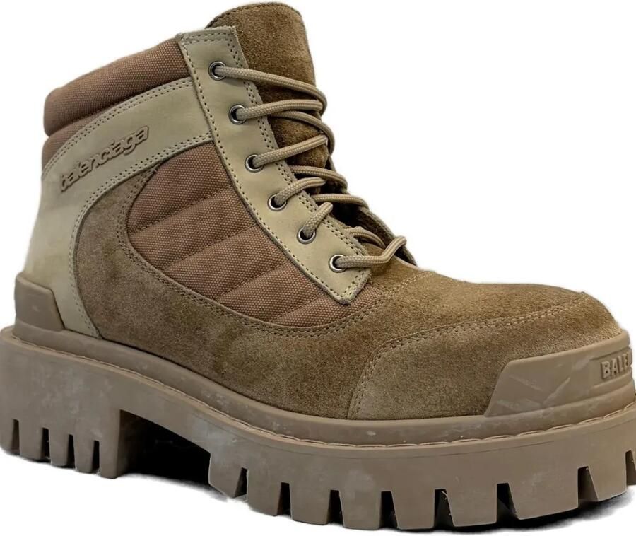 Balenciaga Suède combat schoenen Bruin