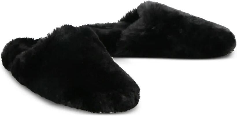 Balenciaga Teddy slippers met imitatielamswol Zwart - Foto 2