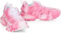 Balenciaga Trainingssneakers met logo in roze en wit - Roze