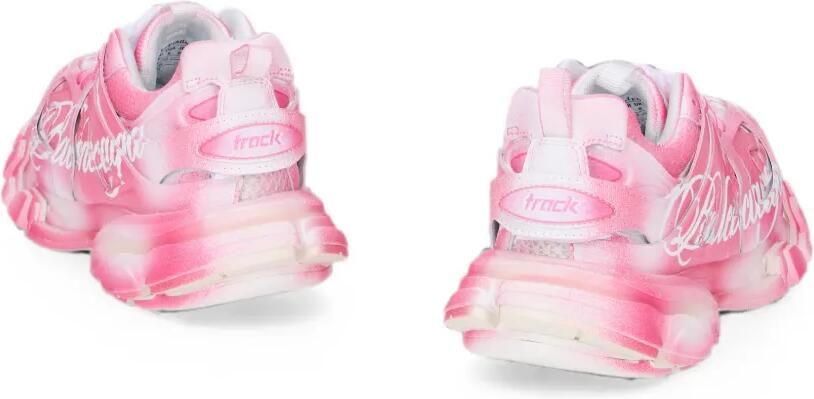 Balenciaga Trainingssneakers met logo in roze en wit - Foto 3
