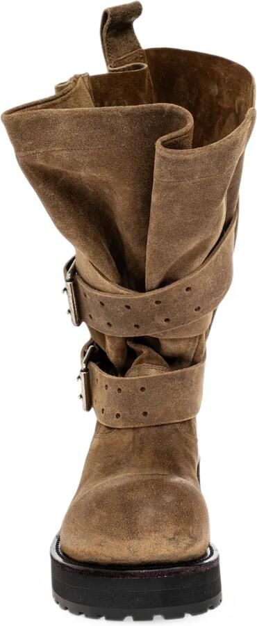 Balenciaga Venom boots in tan waxed suede Bruin - Foto 5