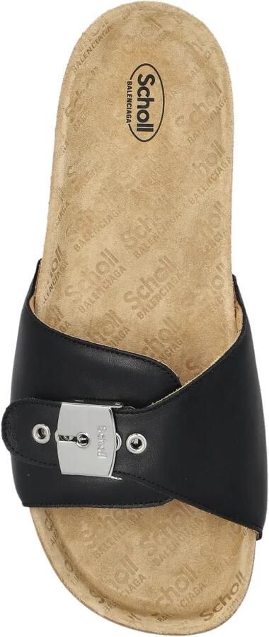 Balenciaga x Scholl buckle-fastening leather slides Zwart - Foto 4