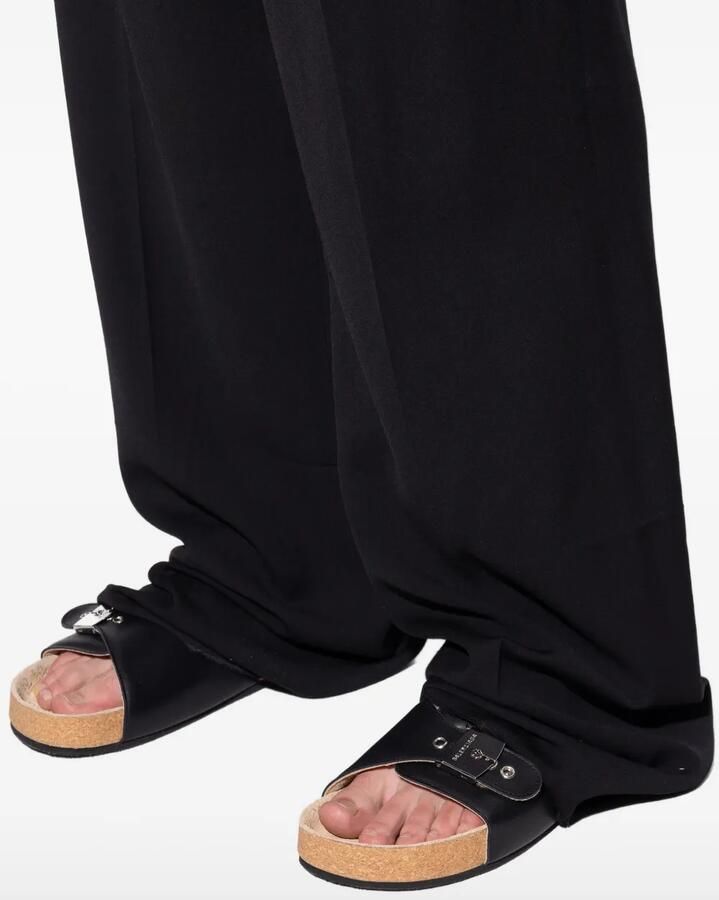 Balenciaga x Scholl buckle-fastening leather slides Zwart - Foto 3