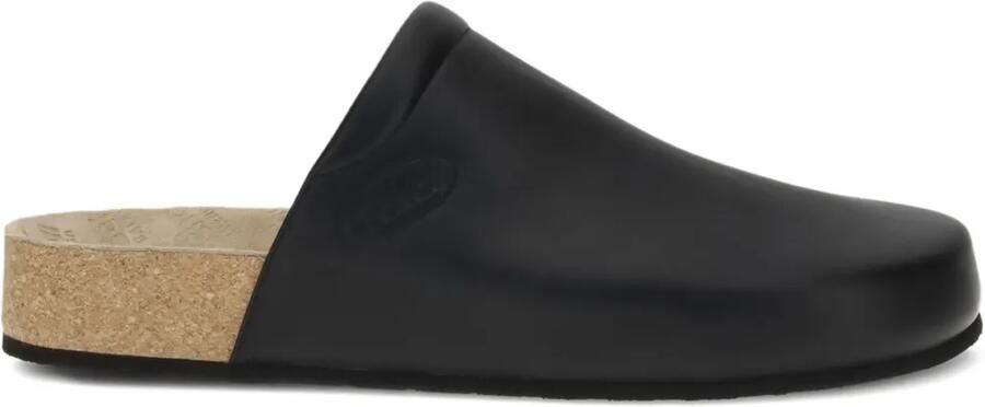 Balenciaga x Scholl leren slippers Zwart