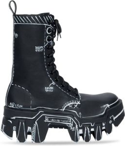 Balenciaga Bulldozer lace-up boots Zwart