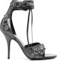 Balenciaga Cagole leren sandalen 110 mm Grijs - Thumbnail 1