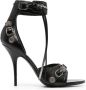 Balenciaga Cagole leren sandalen Zwart - Thumbnail 1