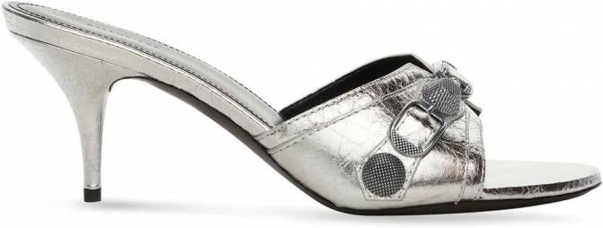 Balenciaga Cagole sandalen met hak Zilver