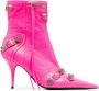 Balenciaga Cagole leren enkellaarzen Roze - Thumbnail 1