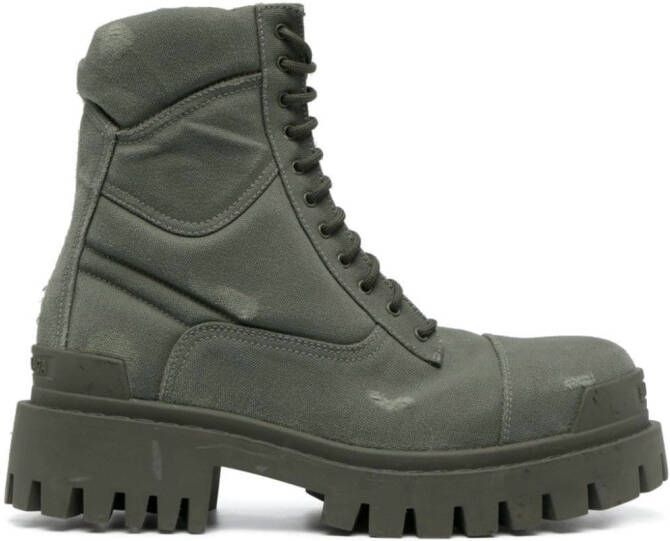 Balenciaga Combat boots met veters Grijs