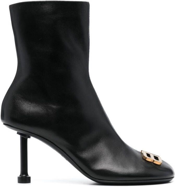 Balenciaga Groupie Bootie leren laarzen Zwart