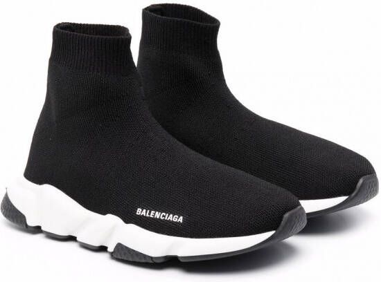 Balenciaga Kids Speed gebreide sneakers Zwart