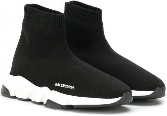 Balenciaga Kids Speed gebreide sneakers Zwart