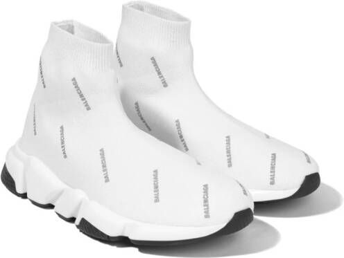 Balenciaga Kids Speed knitted slip-on sneakers Wit