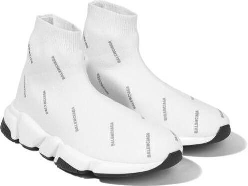 Balenciaga Kids Speed gebreide slip-on sneakers Wit