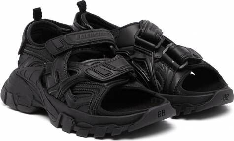 Balenciaga Kids Track sandalen met klittenband Zwart