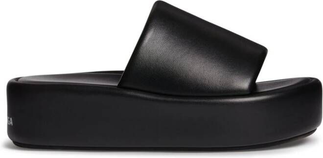 Balenciaga Rise slippers met plateauzool Zwart