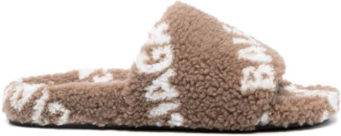 Balenciaga Intarsia slippers Bruin