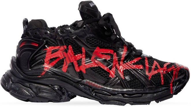 Balenciaga Sneakers met graffiti print Zwart
