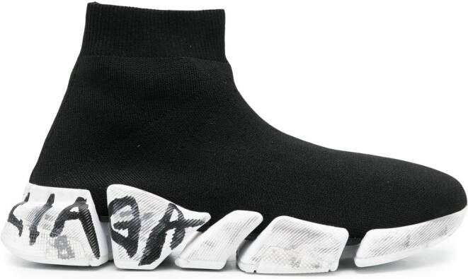 Balenciaga Speed 2.0 Graffiti sneakers Zwart