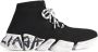 Balenciaga Speed 2.0 sneakers met graffitiprint Zwart - Thumbnail 1