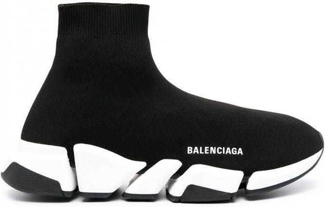 Balenciaga Speed 2.0 gebreide sneakers Zwart