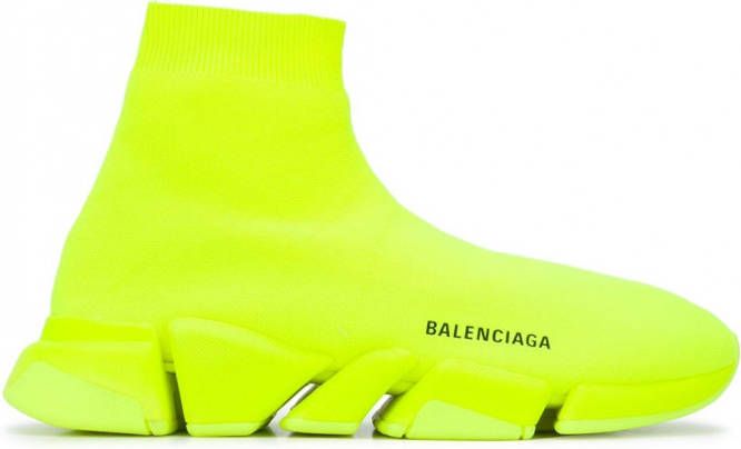 Balenciaga Speed 2.0 gebreide sneakers Geel